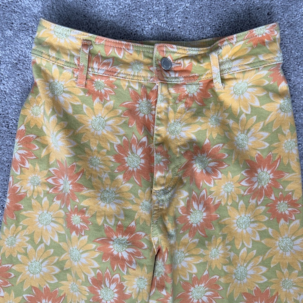 Zara Marine Straight Floral Jeans